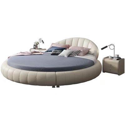 주문 구성 호텔 라운드 침대 빌라 침실 침대 2m 2.2m 대기 호화 왕 online manufacture