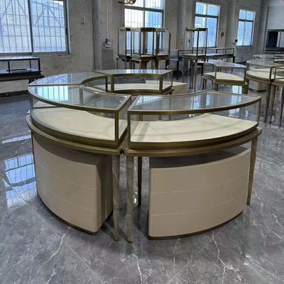 주문 맞춘 현대 보석 전시 진열장 라운드 카운터 상부 캐비닛 online manufacture