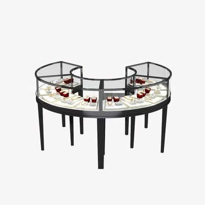 주문 라운드 구부러진 보석 디스플레이 캐비넷 달걀 모양 보석 안경 반대 관습 online manufacture
