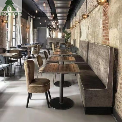 좋은 가격 전체 호텔 식당 가구 구성 가죽 Ｌ 형태 코너 부스 소파는 나무로 된 의자들에서 설정했습니다 온라인