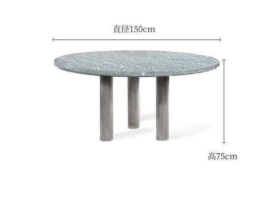 주문 호화 호텔 레스토랑 가구 수중파 패턴 라운드 식탁 online manufacture