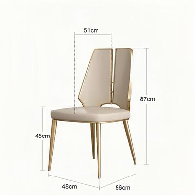 주문 현대 빛 호화 호텔 레스토랑 가구 스테인레스 강 가죽 식당 의자 online manufacture
