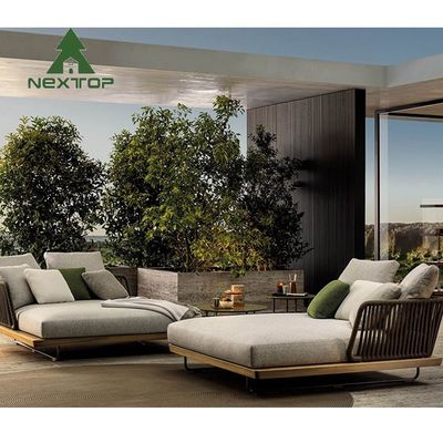 주문 직물 외관 튜프 로프 소파 두꺼운 쿠션 빌라 patio 뒷마당 정원 가구 online manufacture