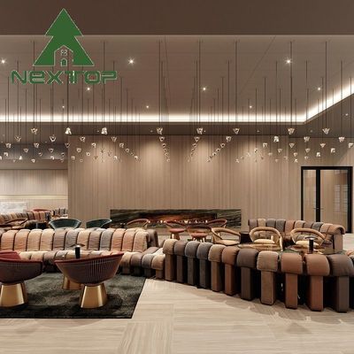 주문 맞춤형 크기의 호텔 로비 및 그랜드 빌라용 커브드 카드 좌석 부스 소파 online manufacture