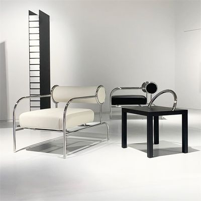 주문 현대 의자 중세 미니멀리즘 레저 의자 스테인리스 스틸 프레임 online manufacture