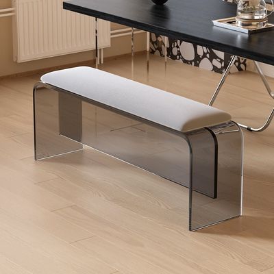 주문 투명 하 고 아크릴 벤치 거실 문구 신발 식사 벤치 online manufacture
