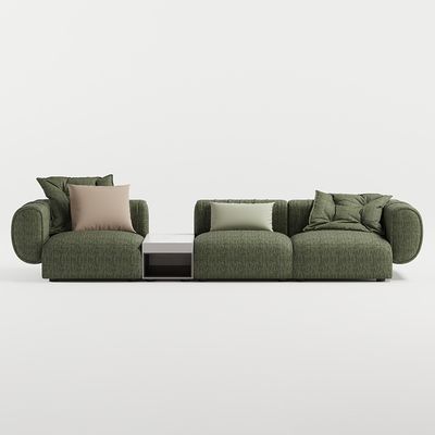 주문 럭셔리 편안한 소파 가구 세트 녹색 직물 우아한 실내 장식 online manufacture