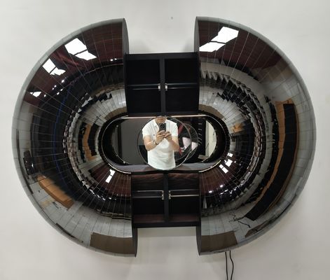 좋은 가격 프리미엄 회색 벽에 장착 된 바 와인 캐비닛 자동 벽에 매달린 장식 온라인