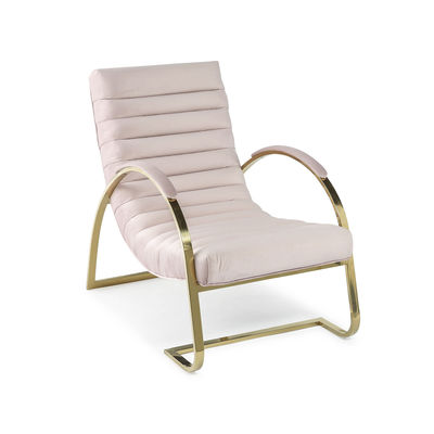 주문 5성급 호텔 분홍색 붓지 벨벳 현대식 싱글 시트 fauteuil 커스터마이징 online manufacture