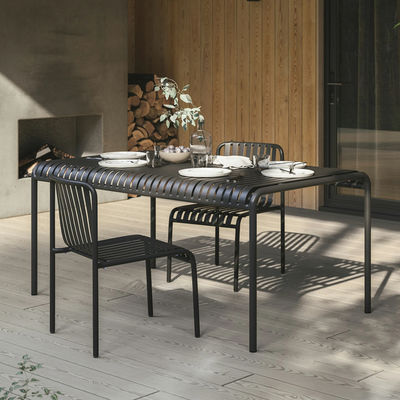 주문 5성급 호텔 미니멀리즘 스타일 야외 검은색 식탁 6명 online manufacture