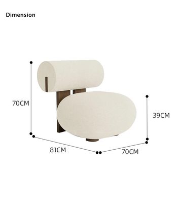 가벼운 고급 호텔 가구 창조적인 거실 단단한 나무 단 하나 게으른 소파