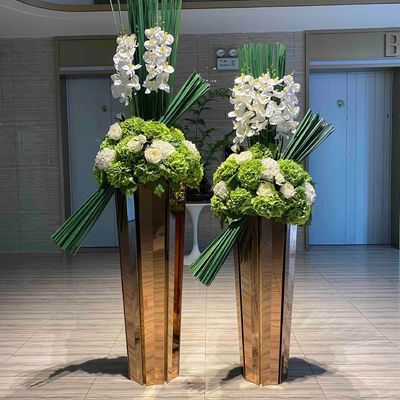 금 스테인리스 스틸 외형 프레임 플랜터 플랜트 병 호텔