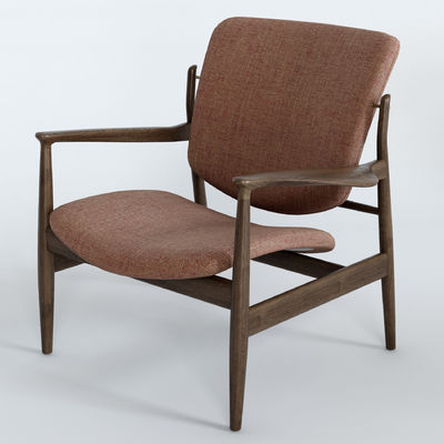 현대 프랑스 스타일 티크 의자 직물 Recliner 라운지 영역